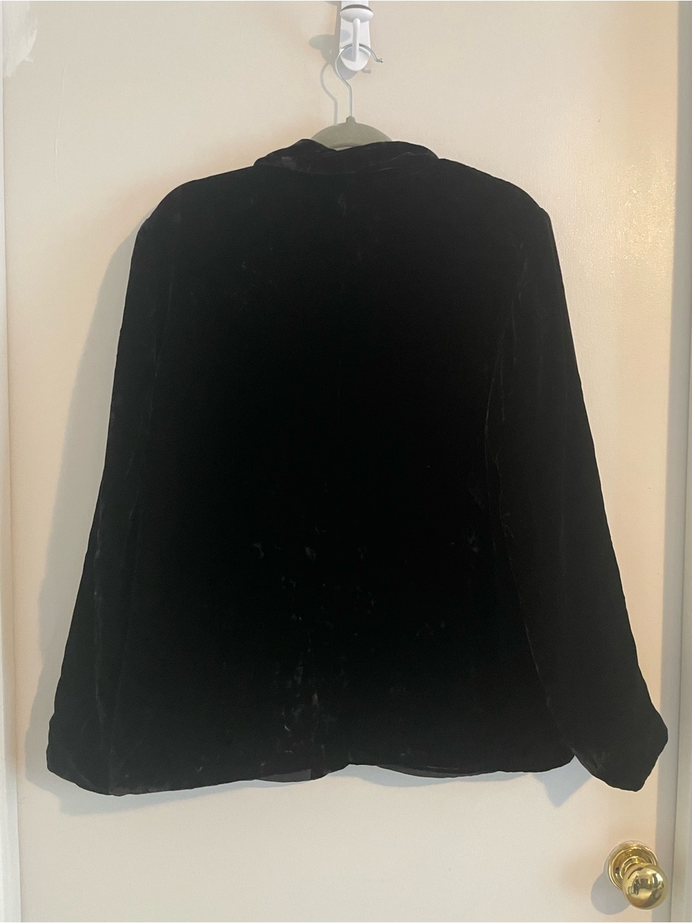 GAP Black Silk Velvet One Button Blazer Sz 16 (292) - Picture 4 of 4